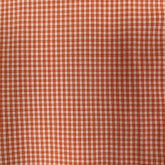 Gap Men's Button Front Dress Shirt Orange White Gingham Check Cotton Size XXL - Picture 2 of 9
